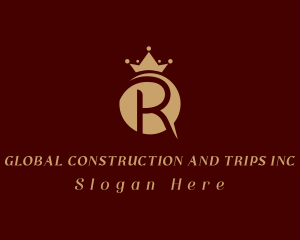 Skincare - Royal Crown Letter R logo design