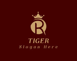 Expensive - Royal Crown Letter R logo design