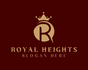 Royal Crown Letter R logo design