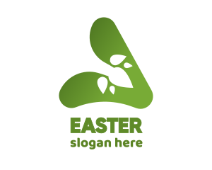 Vegan - Gradient Triangle Leaves logo design