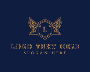 Law Firm - Luxury Bird Crest logo design