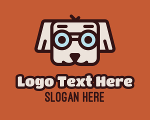 Pet Lover - Cute Dog Glasses logo design