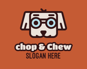 Pet Adoption - Cute Dog Glasses logo design