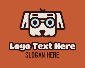 Glasses - Cute Dog Glasses logo design