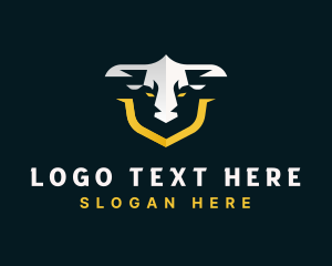 Badge - Bull Horn Letter T logo design