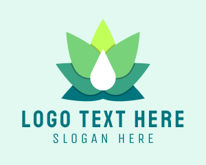 Lotus - Cannabis Oil Weed Leaf logo design