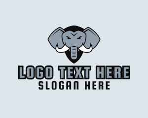 Cartoon - Elephant Animal Team logo design