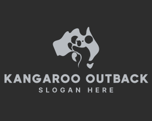 Australian Koala Map logo design