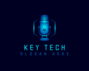 Digital Podcast Microphone Logo