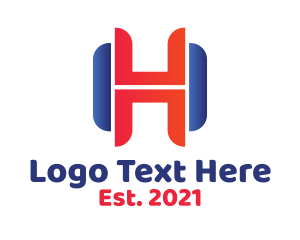 Stand - Supermarket Shopping Letter H logo design