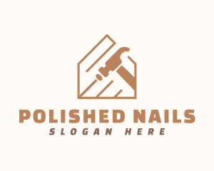 Hammer Nail Carpentry logo design