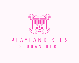 Cute Girl Doll  logo design