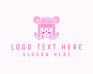 Child - Cute Girl Doll logo design