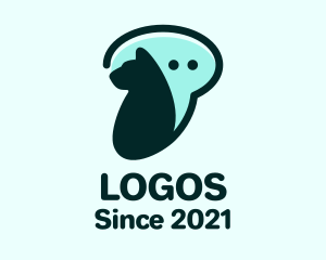 Mobile Application - Dog Chat Bubble logo design
