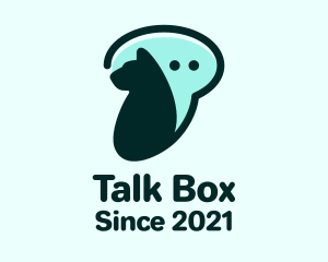 Chat Box - Dog Chat Bubble logo design