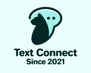Texting - Dog Chat Bubble logo design