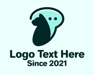 Social App - Dog Chat Bubble logo design