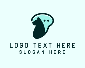 Dog Chat Bubble logo design