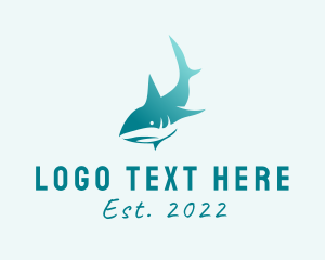Blue Shark - Ocean Shark Seafood logo design