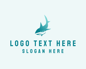 Aquatic - Ocean Shark Seafood logo design