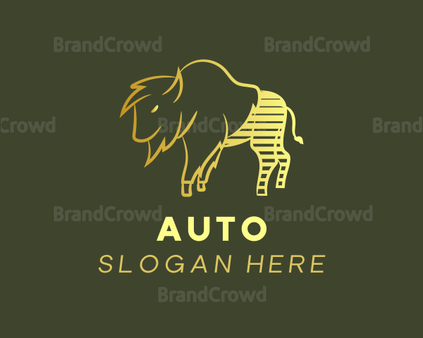 Gold Stripes Bison Logo