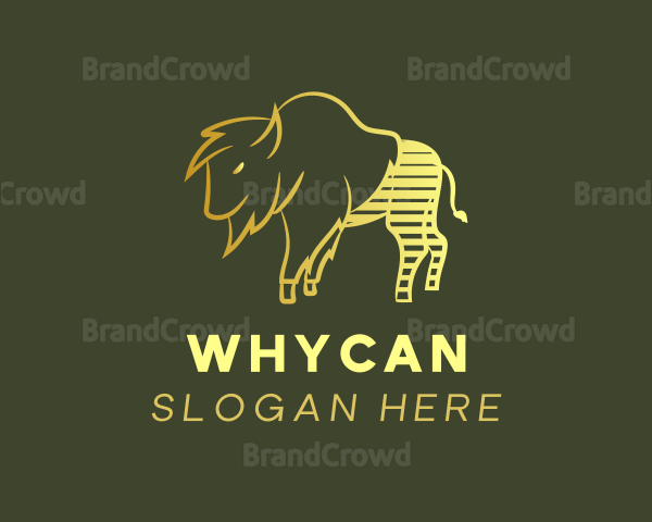 Gold Stripes Bison Logo