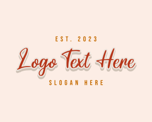 Retro - Cursive Feminine Company logo design