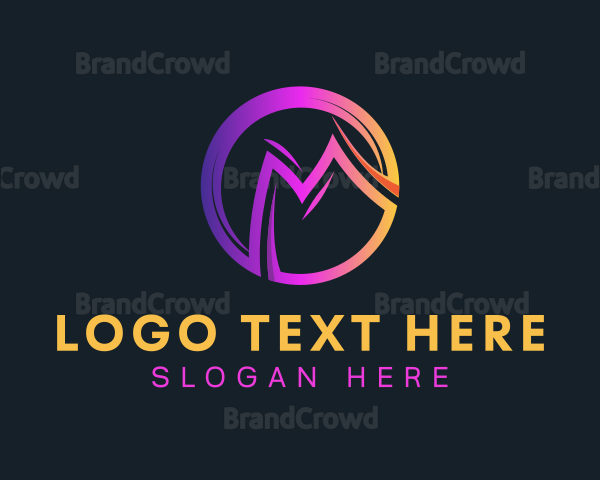 Modern Gradient Letter M Logo