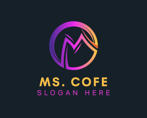 Modern Gradient Letter M logo design