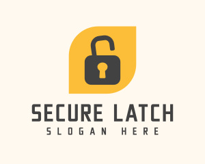 Latch - Unlock Padlock Locksmith logo design