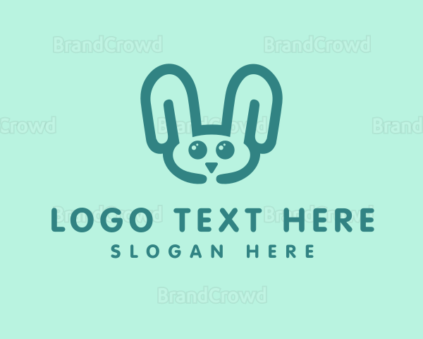 Cute Rabbit Stuffed Toy Logo