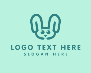 Cute Rabbit Stuffed Toy Logo