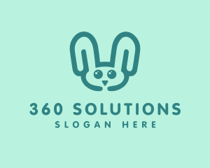 Cute Rabbit Stuffed Toy logo design