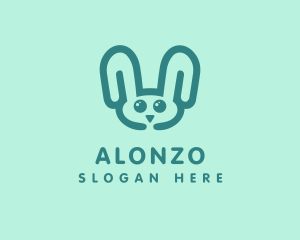 Cute Rabbit Stuffed Toy logo design