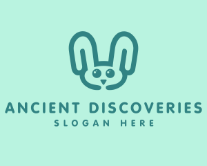 Cute Rabbit Stuffed Toy logo design