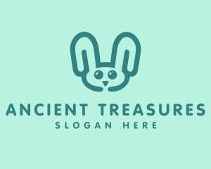 Cute Rabbit Stuffed Toy logo design