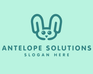 Cute Rabbit Stuffed Toy logo design