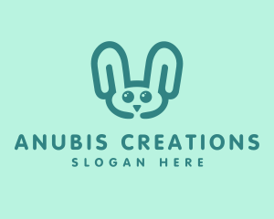 Cute Rabbit Stuffed Toy logo design