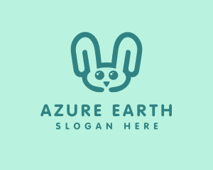 Cute Rabbit Stuffed Toy logo design