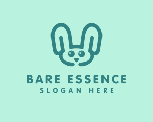 Cute Rabbit Stuffed Toy logo design