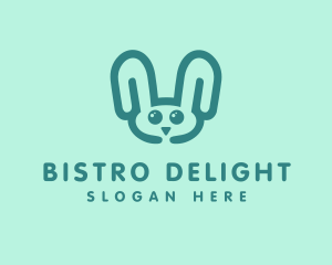 Cute Rabbit Stuffed Toy logo design