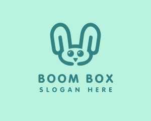 Cute Rabbit Stuffed Toy logo design