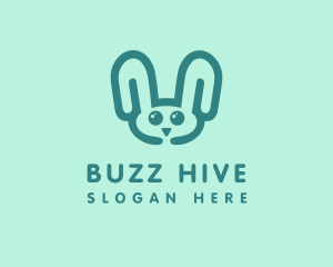 Cute Rabbit Stuffed Toy logo design