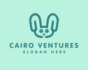 Cute Rabbit Stuffed Toy logo design