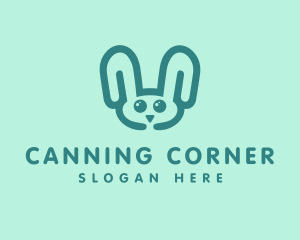 Cute Rabbit Stuffed Toy logo design