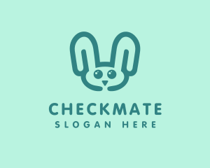 Cute Rabbit Stuffed Toy logo design