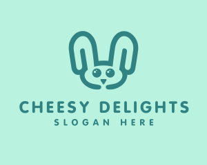 Cute Rabbit Stuffed Toy logo design