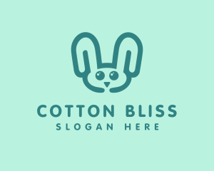 Cute Rabbit Stuffed Toy logo design