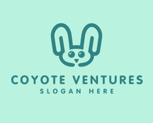 Cute Rabbit Stuffed Toy logo design