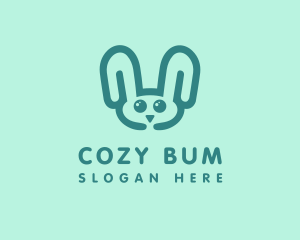 Cute Rabbit Stuffed Toy logo design